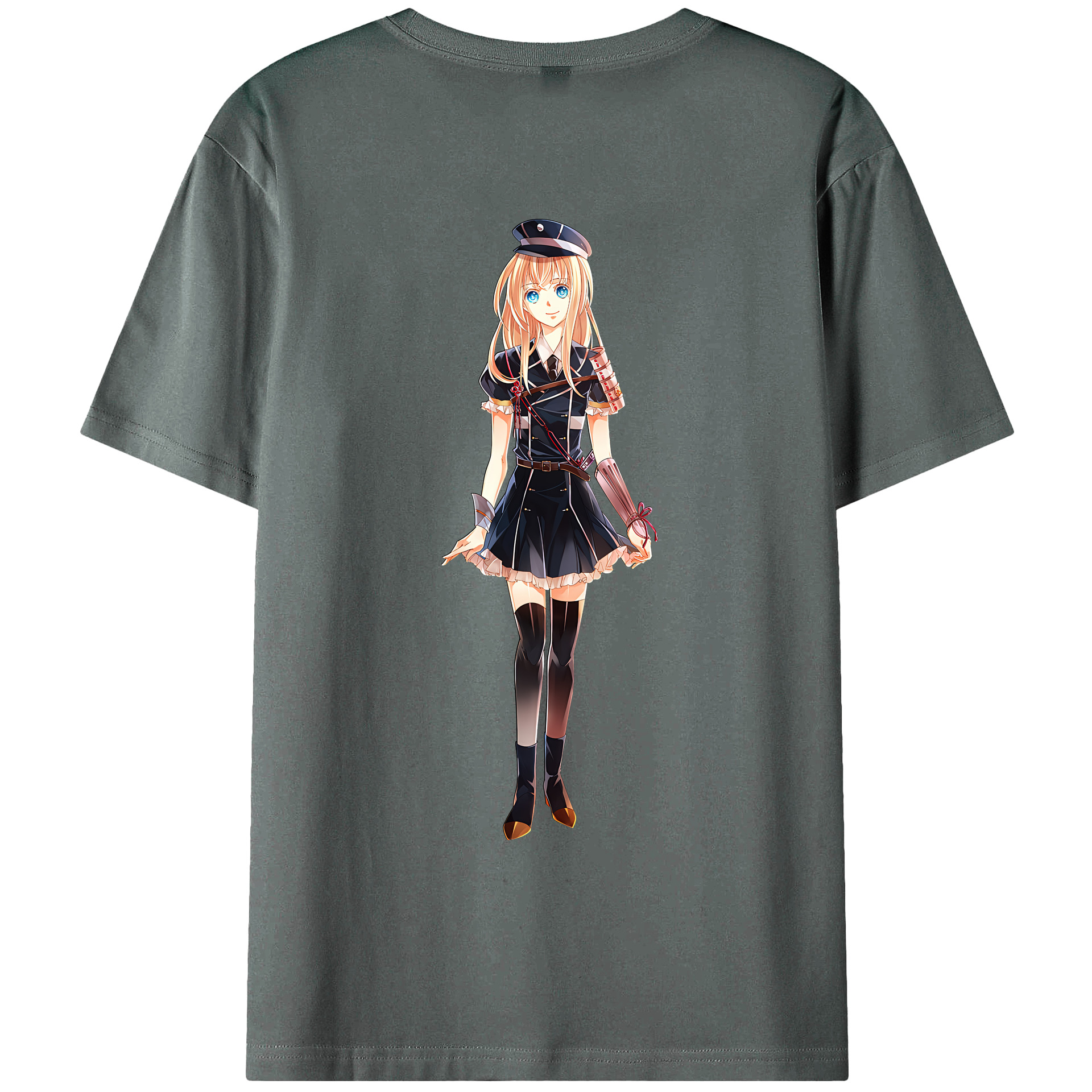 （画像用） 刀剣乱舞 Touken Ranbu 綿100％ メンズ半袖Tシャツ（バックプリント） 通気性